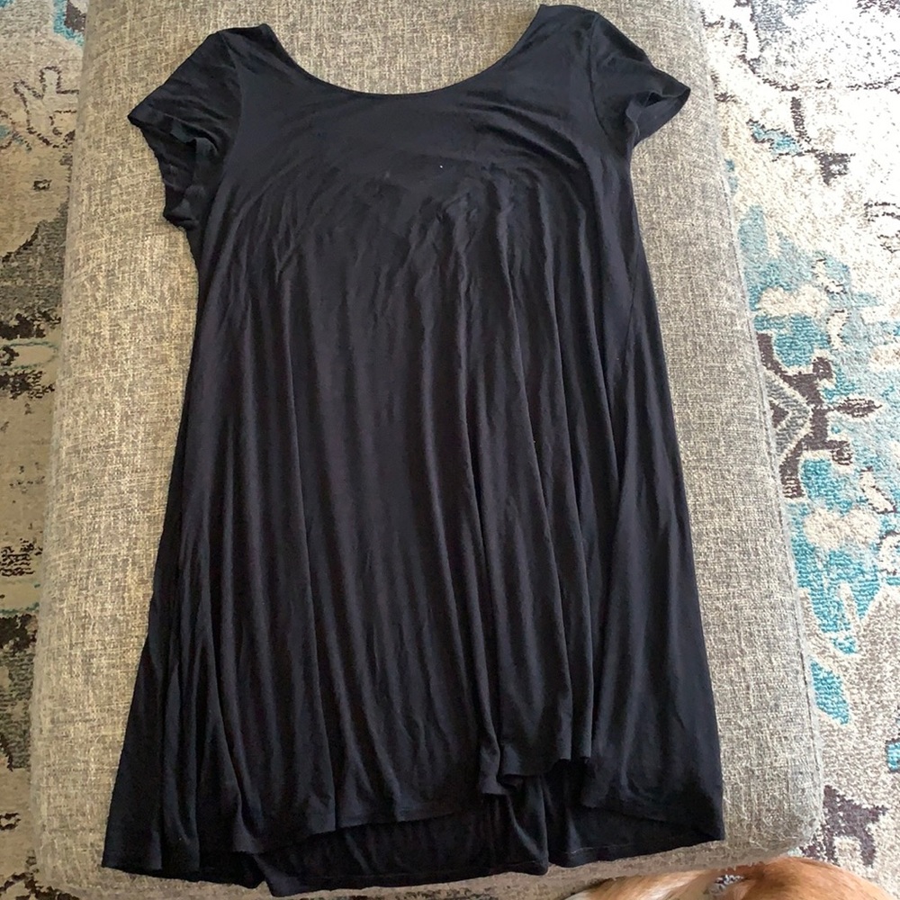 Black dress with lattice back